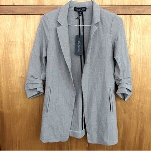 Rachel Zoe brown plaid blazer size small